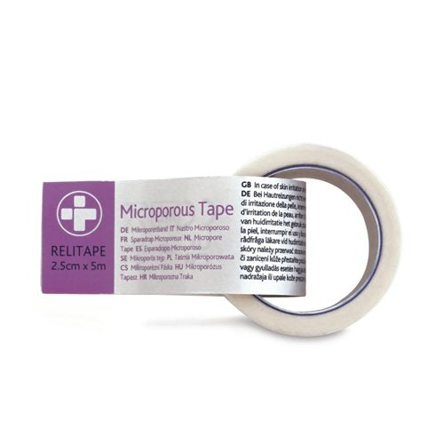 Reliance Medical Relitape Microporous Tape 2.5cmx5m (Pack of 12) 685