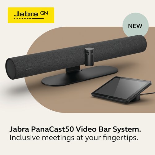 Jabra PanaCast 50 Video Bar System Video Conferencing Kit Pre-Selected Zoom Rooms android 8502-237