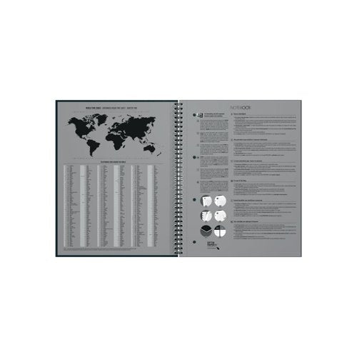 Oxford Hardback Wirebound Notebook 160 Pages Special Edition A4+ Black 400194457-S