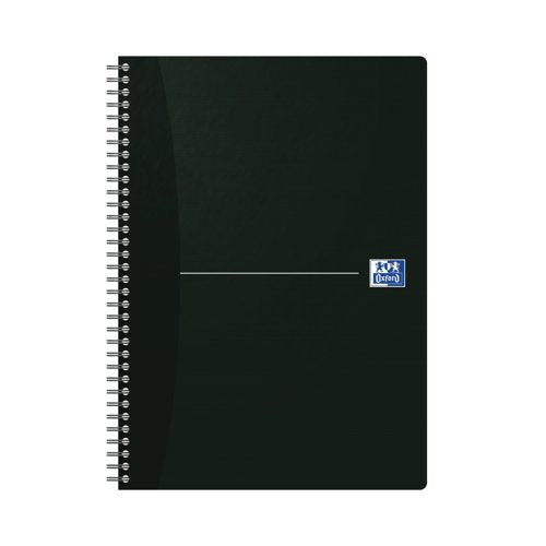 Oxford Card Cover Wirebound Notebook A4 Black (5 Pack) 100102931