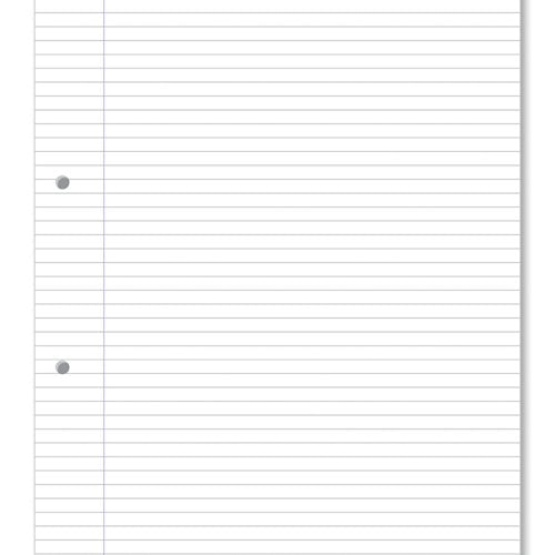 Hamelin Loose Leaf Paper 6mm Lined 1000 Page Punched 2 Hole A4 (Pack of 5) 100100617