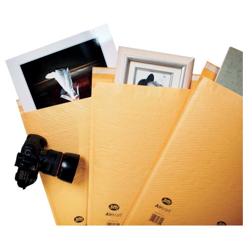 Jiffy AirKraft Size 3 Bubble Lined Mailer Gold Pack of 100 MAKC99006