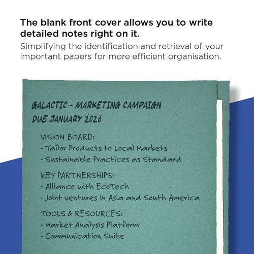 Guildhall Square Cut Folder Mediumweight Foolscap Blue (Pack of 100) FS250-BLUZ