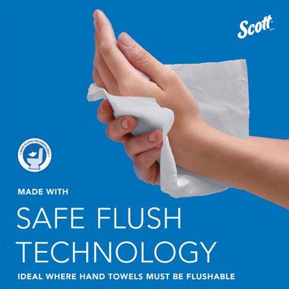 Scott Flushable Folded Hand Towels 1-Ply x322 White Pack of 15 6659