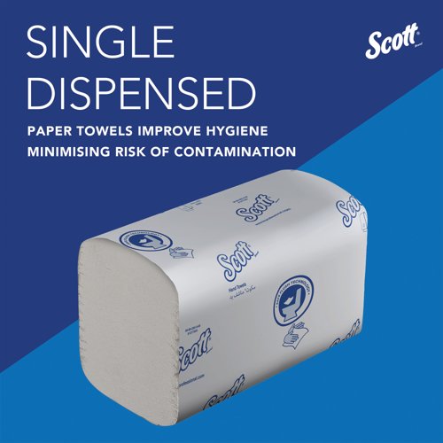 Scott Flushable Folded Hand Towels 1-Ply x322 White Pack of 15 6659