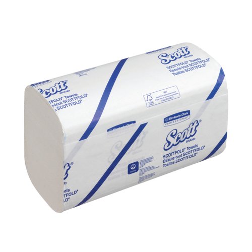 Scott Multi-Fold Hand Towels 1-Ply x175 Towels White (Pack of 25) 6633