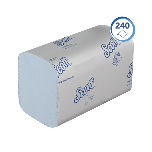 Scott Interfold V-Fold Paper Hand Towels x240 Blue Pack of 15 6682