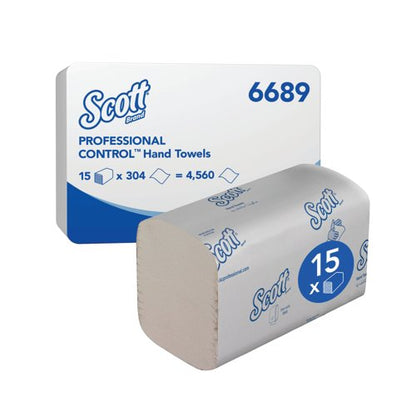 Scott Interfold Hand Towels 1-Ply x304 White Pack of 15 6689
