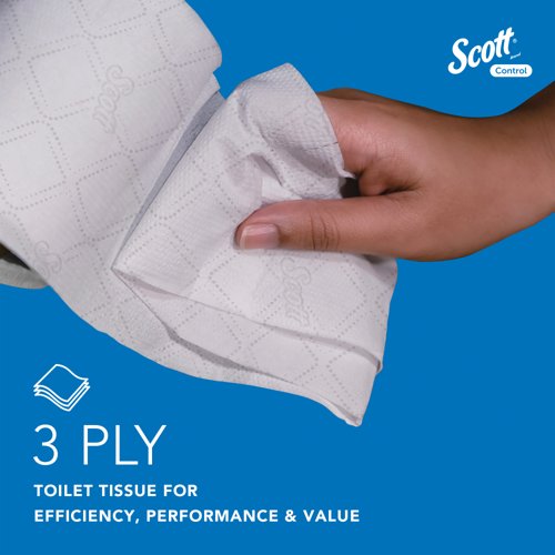 Scott Toilet Tissue 3-Ply x1800 6 Rolls x5 White Pack of 30 8558
