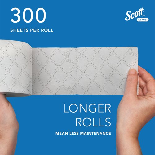 Scott Toilet Tissue 3-Ply x1800 6 Rolls x5 White Pack of 30 8558