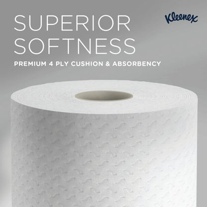 Kleenex Standard Paper Toilet Roll 4-Ply x160 Sh White Pack of 24 8484