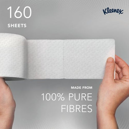 Kleenex Standard Paper Toilet Roll 4-Ply x160 Sh White Pack of 24 8484