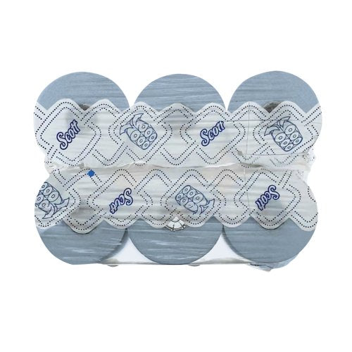 Scott Slimroll Paper Hand Towel Roll 1-Ply 190m Blue Pack of 6 6696
