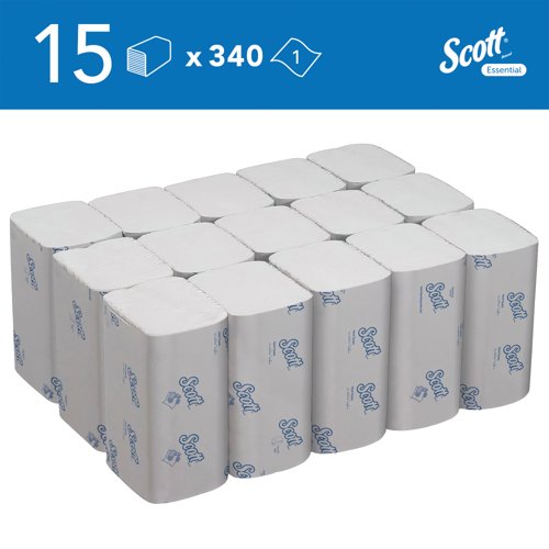 Scott Interfold V-Fold Paper Hand Towel x340 White Pack of 15 6617