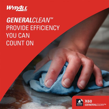 Wypall X60 Multi Task Cleaning Cloth Midi Roll Wiper x235 Blue 8250