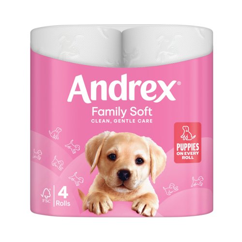 Andrex Family Soft Toilet Roll 2-Ply 6x4 (Pack of 24) 4490863