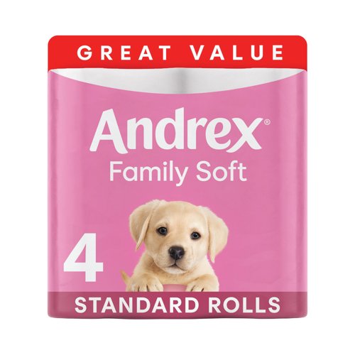 Andrex Family Soft Toilet Roll 2-Ply 6x4 (Pack of 24) 4490863