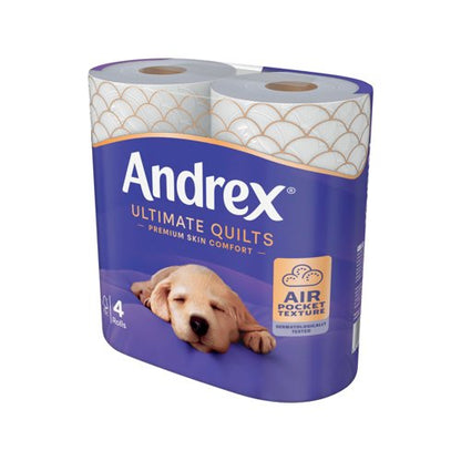 Andrex Ultimate Quilts Toilet Roll 3-Ply 6x4 Pack of 24 4473304
