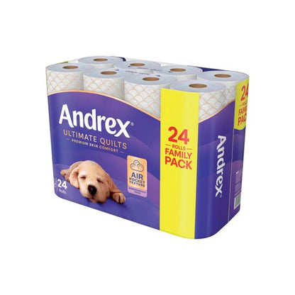 Andrex Ultimate Quilts Toilet Roll 3-Ply 115 Sh Pack of 24 4475901