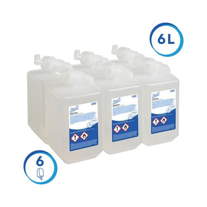 Scott Alcohol Foam Hand Sanitiser 1L Refill Clear Pack of 6 6392