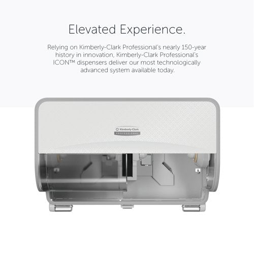 Kimberly Clark ICON 2 Roll Toilet Paper Dispenser White Mosaic 53945