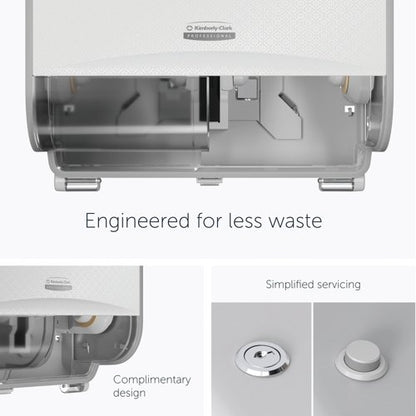 Kimberly Clark ICON 2 Roll Toilet Paper Dispenser White Mosaic 53945