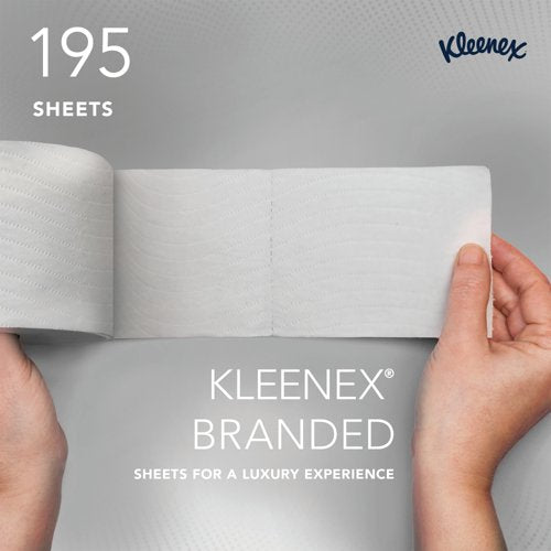 Kleenex Toilet Tissue 3-Ply x195 White 9 Rolls x8 Pack of 72 8459