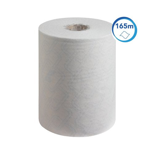 Scott Slimroll Paper Hand Towel Roll 1-Ply 165m White Pack of 6 6623