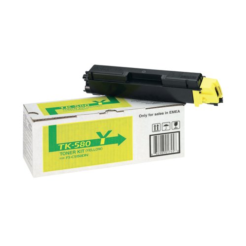 Kyocera TK-580Y Toner Cartridge Yellow 1T02KTANL0