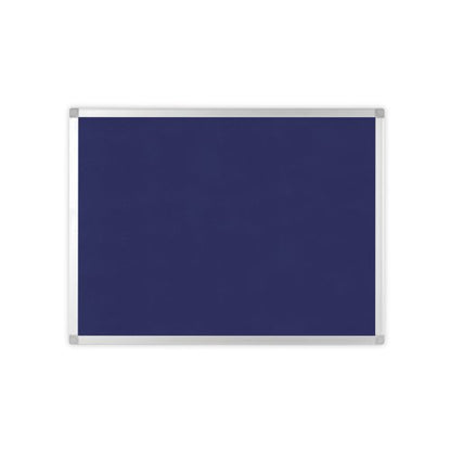 Q-Connect Aluminium Frame Felt Noticeboard with Fixing Kit 900x600mm Blue 9700028