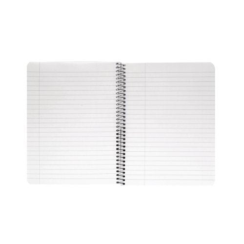 Q-Connect Spiral Bound Polypropylene Notebook 160 Pages A5 Blue (5 Pack) KF10034