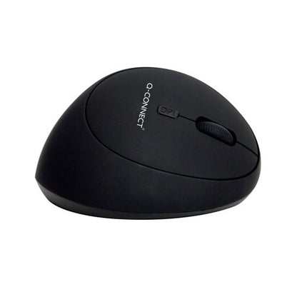 Q-Connect Ergonomic Wireless Vertical Right Handed Mouse Black M004