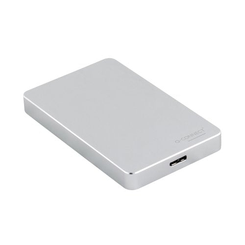 Q-Connect Portable External Hard Drive 2TB with USB Cable Silver KF18084