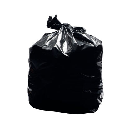 2Work Light Duty Refuse Sack LPDE Black 457x725x950mm (Pack of 200) KF73375