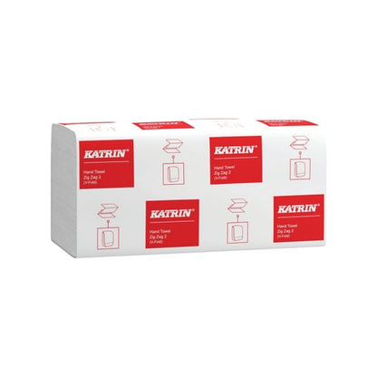 Katrin Classic Zig Zag 2-Ply White 200 Sheet (Pack of 20) 35298