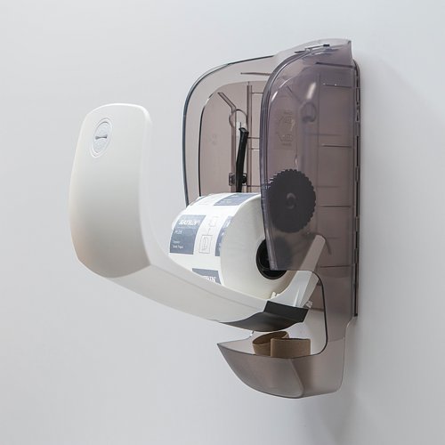 Katrin System Toilet Roll Dispenser with Core Catcher White 77465
