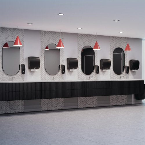 Katrin Plastic Dispenser For System Paper Towel Roll Black 82070