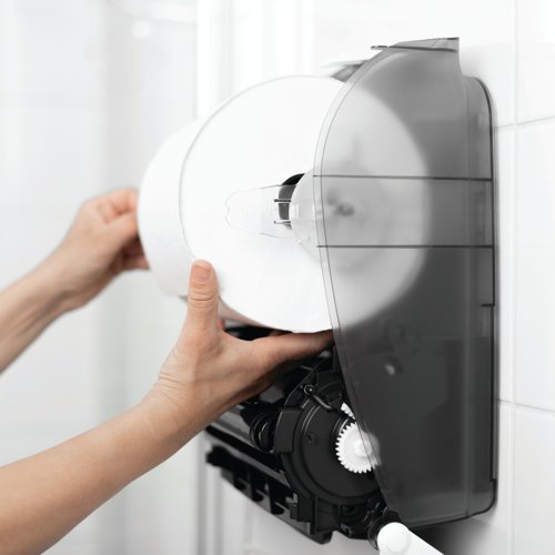 Katrin Plastic Dispenser for System Paper Towel Roll White 82094