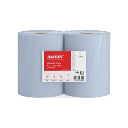 Katrin Classic Industrial Hand Towel Roll Blue 500 Sheets (Pack of 2) 464224