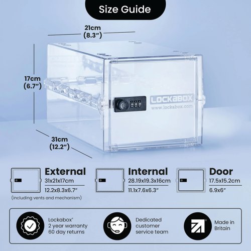 Lockabox One Storage Box 10 Litres Crystal CLCR