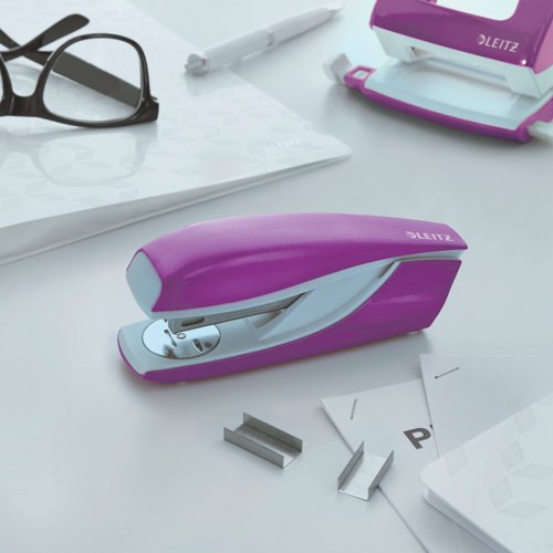 Leitz NeXXt WOW Metal Office Stapler 30 Sheets Purple 55021062