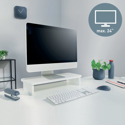 Leitz Ergo Monitor Stand 560x80x210mm White 64340001