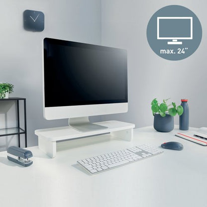 Leitz Ergo Monitor Stand 560x80x210mm White 64340001