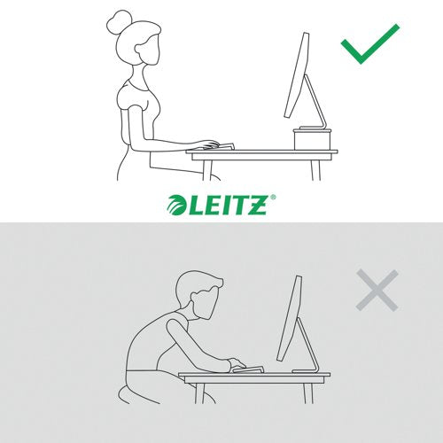 Leitz Ergo Monitor Stand 560x80x210mm White 64340001