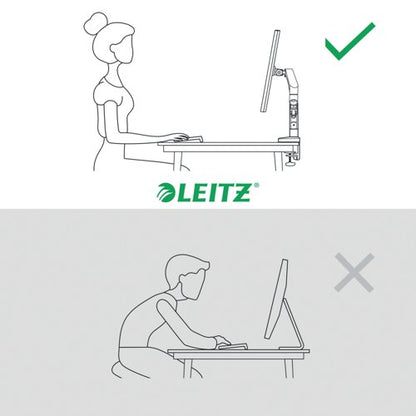 Leitz Ergo Single Monitor Arm Dark Grey 64890089