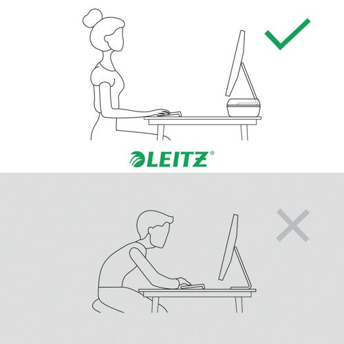 Leitz Ergo Monitor Stand Height Adjustable Dark Grey 65040089
