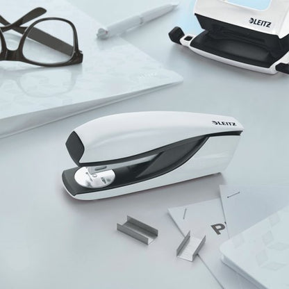 Leitz NeXXt WOW Metal Office Stapler 30 Sheets Pearl White 55021001