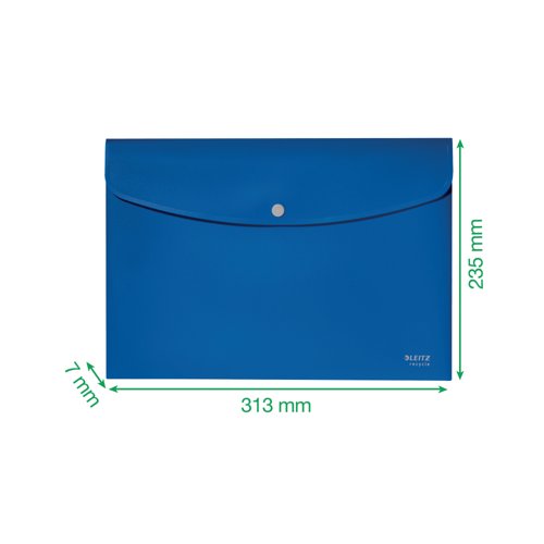 Leitz Recycle Document Wallet Plastic A4 Blue (Pack of 10) 46780035