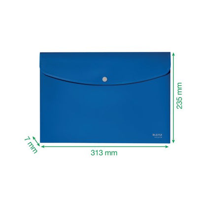 Leitz Recycle Document Wallet Plastic A4 Blue (Pack of 10) 46780035