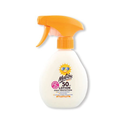 Malibu SPF 50 Kids Sun Lotion Trigger Spray 300ml SUMAL235